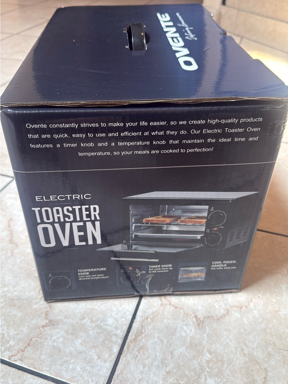 Black Electric Toaster Oven - Portable Countertop Oven